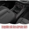 Carbon Fiber Front Cup Holder Panel Trim Cover Decoration Interior Accessories Compatible with Chevy Suburban SUV 2020-2023,for Chevrolet Tahoe