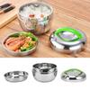 Silver Stainless Steel Food Container 0.8L/1L Thermal Food Container  For Office