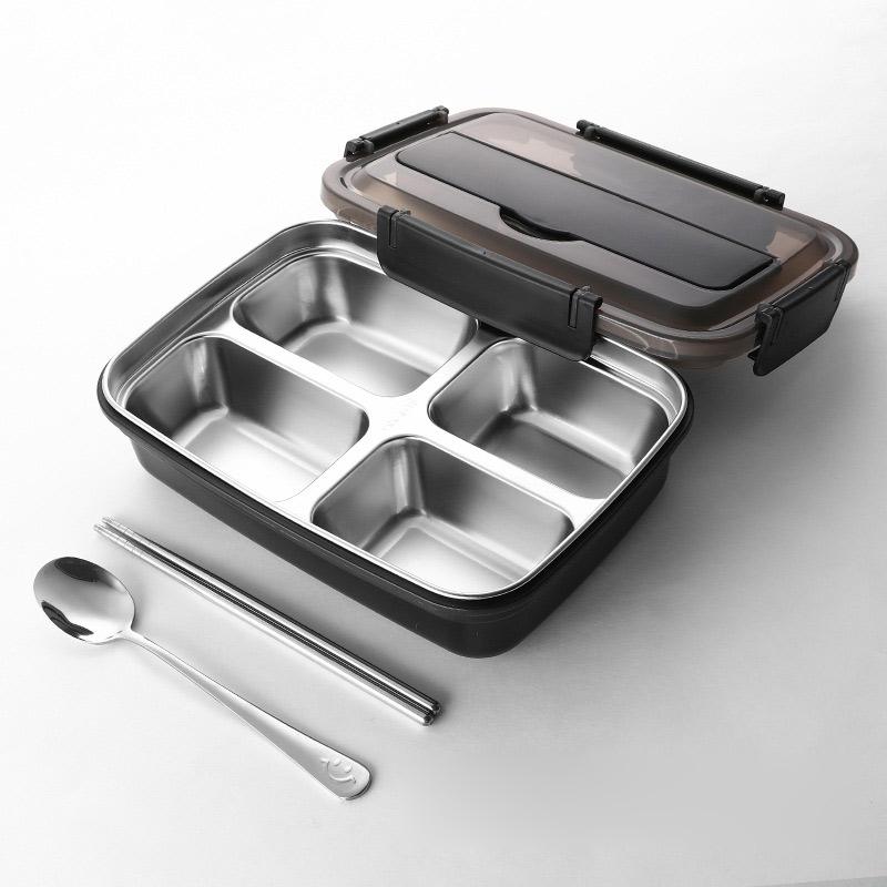 

304 Stainless Steel Compartment Lunch Box with Lid Thermal Insulated Bento Box for Kids Students & Office Meal Prep Container