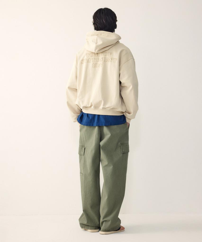[Men] Back Graphic Pigment Hoodie Sweatshirt_Beige 9156122115