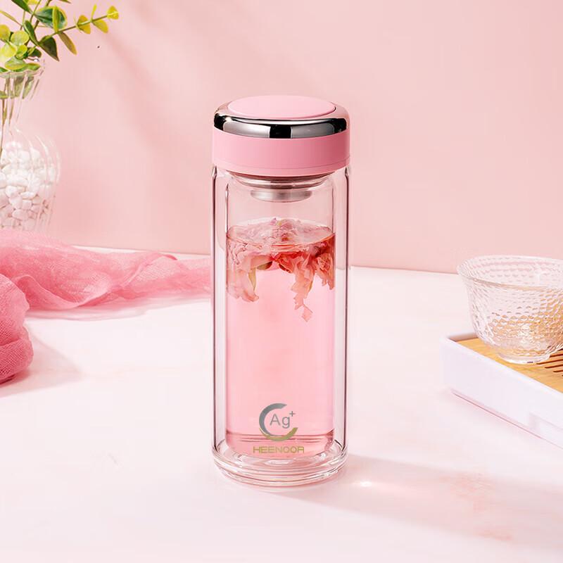 XENO Antibacterial Double-Layer Glass Tea Cup