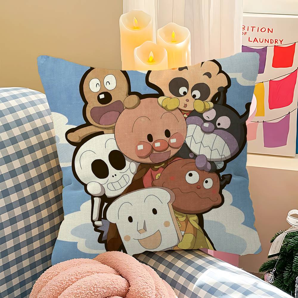 Children Anime Anpanman Personalized Picture Text Home Decorative Pillows Household Gifts 45X45Cm