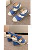 Women's Platform Wedge Peep-Toe Sandals with Round Toe High Heel for Outdoor Wear