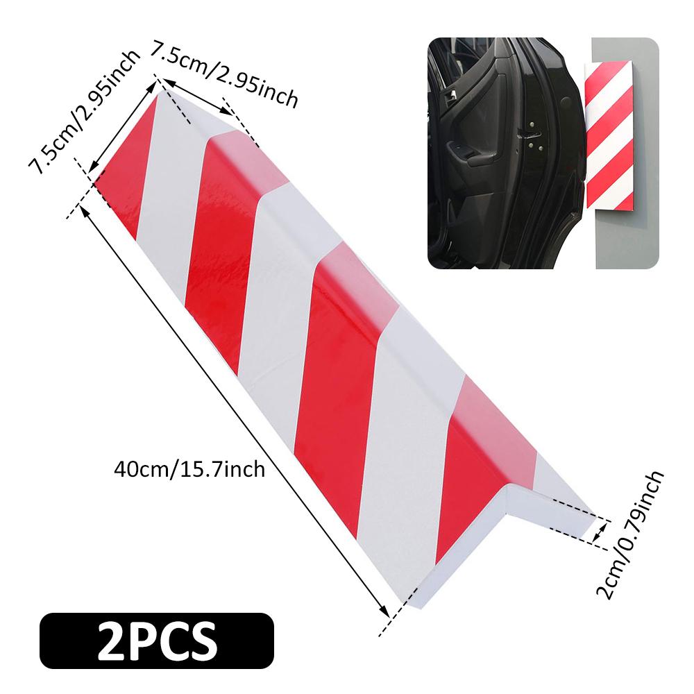 2Pcs Car Foam Bumper Protectors Bumper Guard Car Parking Protector Self-adhesive Reflective Strips for Cars Parking Garage Walls
