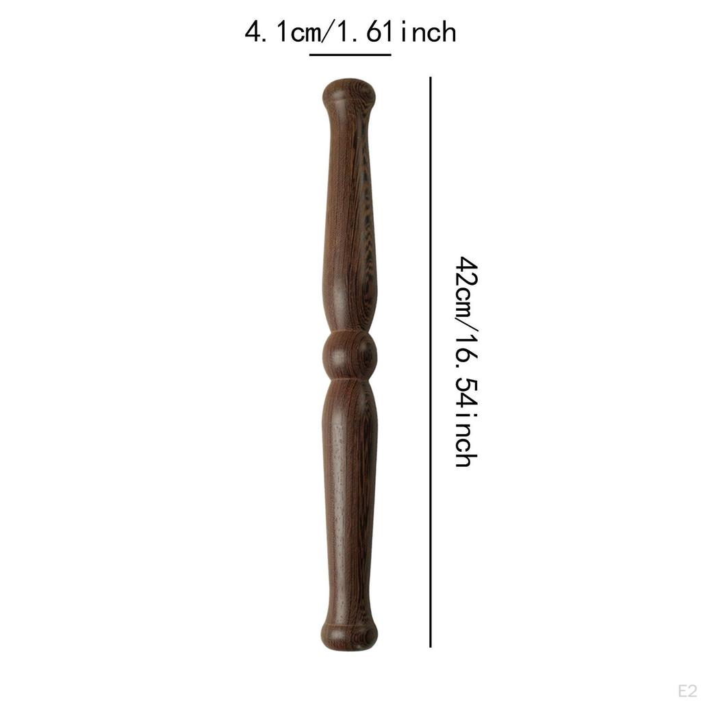 Wooden Tai Chi Ruler Short Stick 16.5x1.6inch for Fitness Qigong Accessories