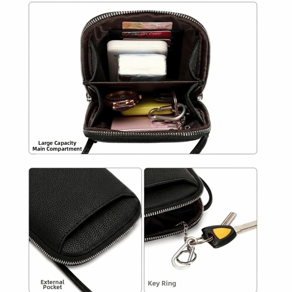 Verstelbare Riem Crossbody Tas Zacht Leer Messenger Tas Veelzijdige Mobiele Telefoon Tas Concerten