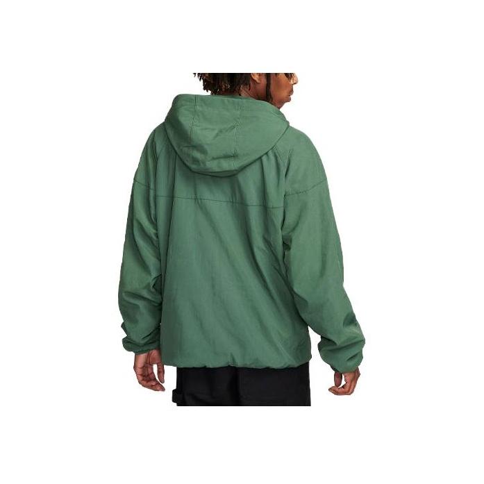 Nike Abbigliamento sportivo Windrunner Logo Ricamato Giacca con Cappuccio Casual Ampia Uomo giacche Verde FB8618-323