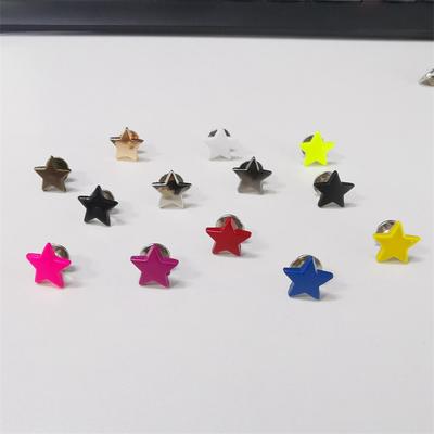 Five-Pointed Star Alloy Flat Metal Screw Bag Rivet Diy Punk Shoes Accessories Hat Decoration