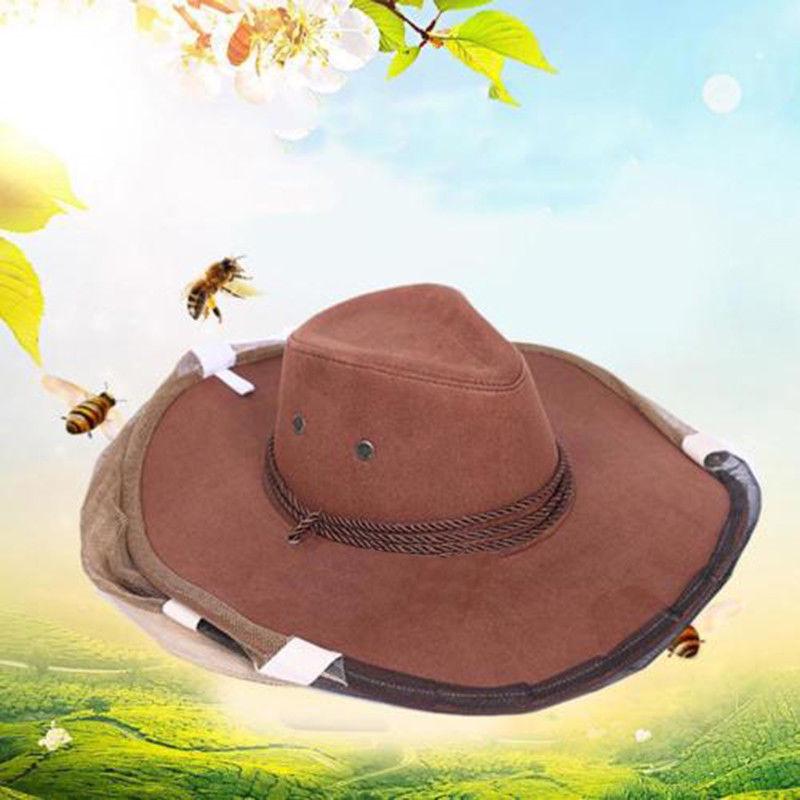 Beekeeping Cowboy Hat Mosquito Bee Insect Net Veils Hat Cap Face Head Protector#