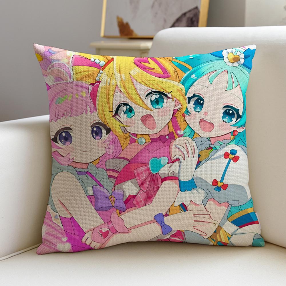 Cute HHimitsu No AiPriS Cushion Cover Breathable and Skinfriendly Linen Pillowcase Square Removable and Washable Cushion