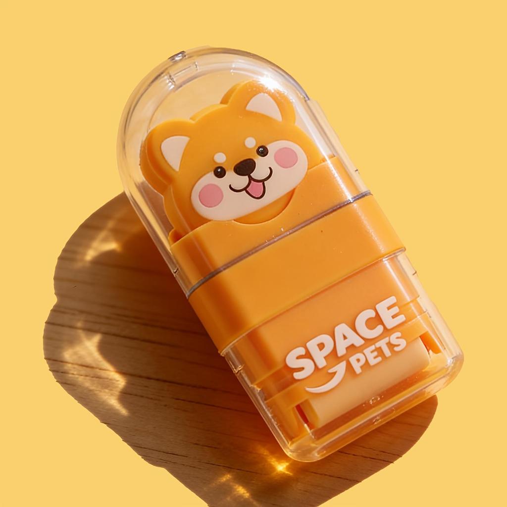 1/4pcs Pocket-Sized Space-Themed Eraser with Cute Astronaut & Rocket - Durable Rubber Erasers Suitable for Office