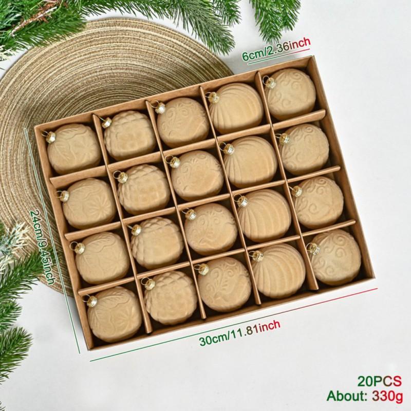 

20PCS Velvet Christmas Ball Ornaments Classic Red Green Assorted Christmas Tree Decorations Balls Bulk Xmas Tree Hanging 6cm