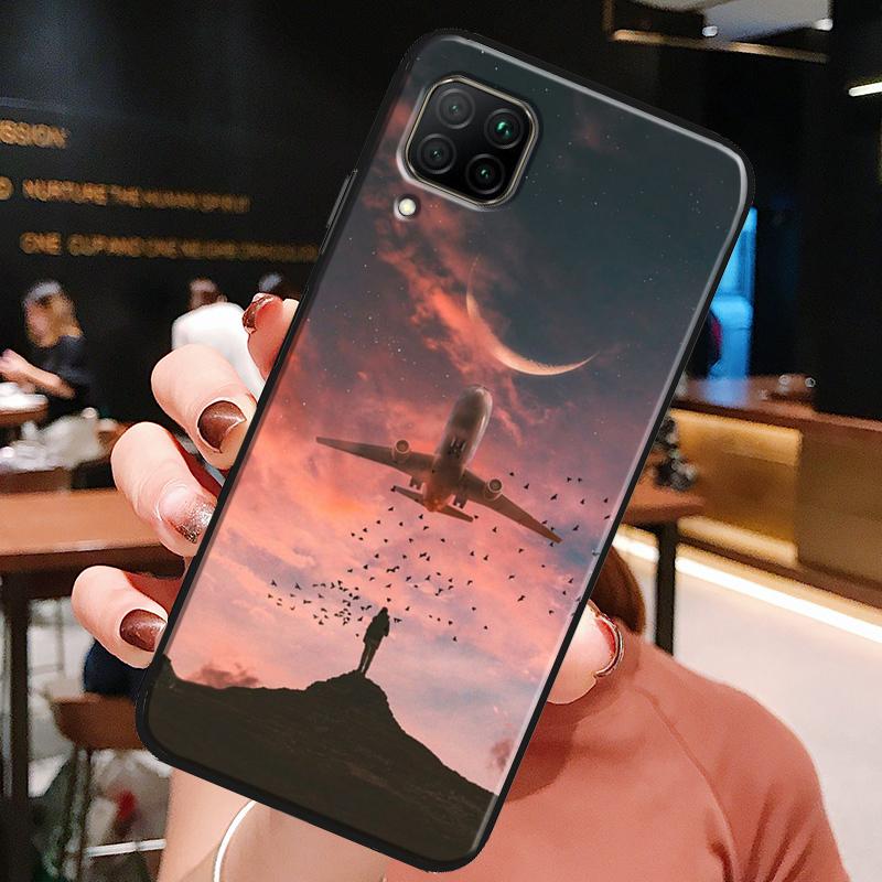 airplane Travel  Flying For Huawei Honor X8a X7a X9a X8 50 70 90 Lite Magic5 Pro P20 P30 P40 P50 P60 Nova 9 5T Case