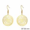 Dawapara Wheel of Hecate Pentagram Earrings Sigil of Lilith Moon Goddess Pentacle Symbol Stainless Steel Earrings Wiccan Jewelry