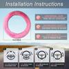 Fluffy Car Steering Wheel Cover,Steering Wheel Cover For Women Soft Plush Steering Wheel Cover Fashion Car Interior Decor Accessories Suitable For 15