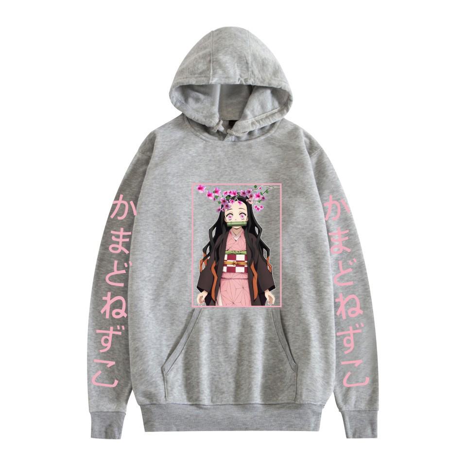 Kimetsu No Yaiba Demon Slayer Mikiny Anime Kamado Nezuko Grafický tisk Harajuku Mikina Unisex Y2k Oblečení Sudadera