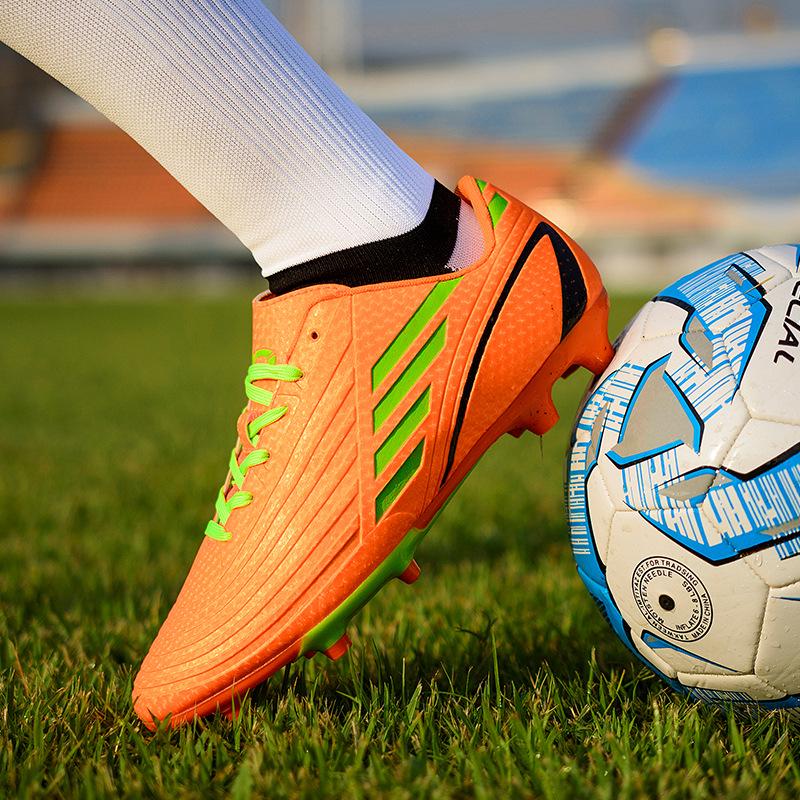 Youth & Adult Long Studs Football Shoes - Wear-Resistant Turf Sneakers for Outdoor Sports