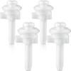 Jetec 2 Pieces Toilet Seat Screws Replacement Kit Plastic Bolts with Plastic Nuts and Washers Parts Kit for Fixing The Top Toilet Seat, White