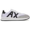 Emporio Armani Leather Round Toe Lace-Up Thick Sole Low-Top Casual Shoes Men Sneakers Gray White XUX071XV527K488