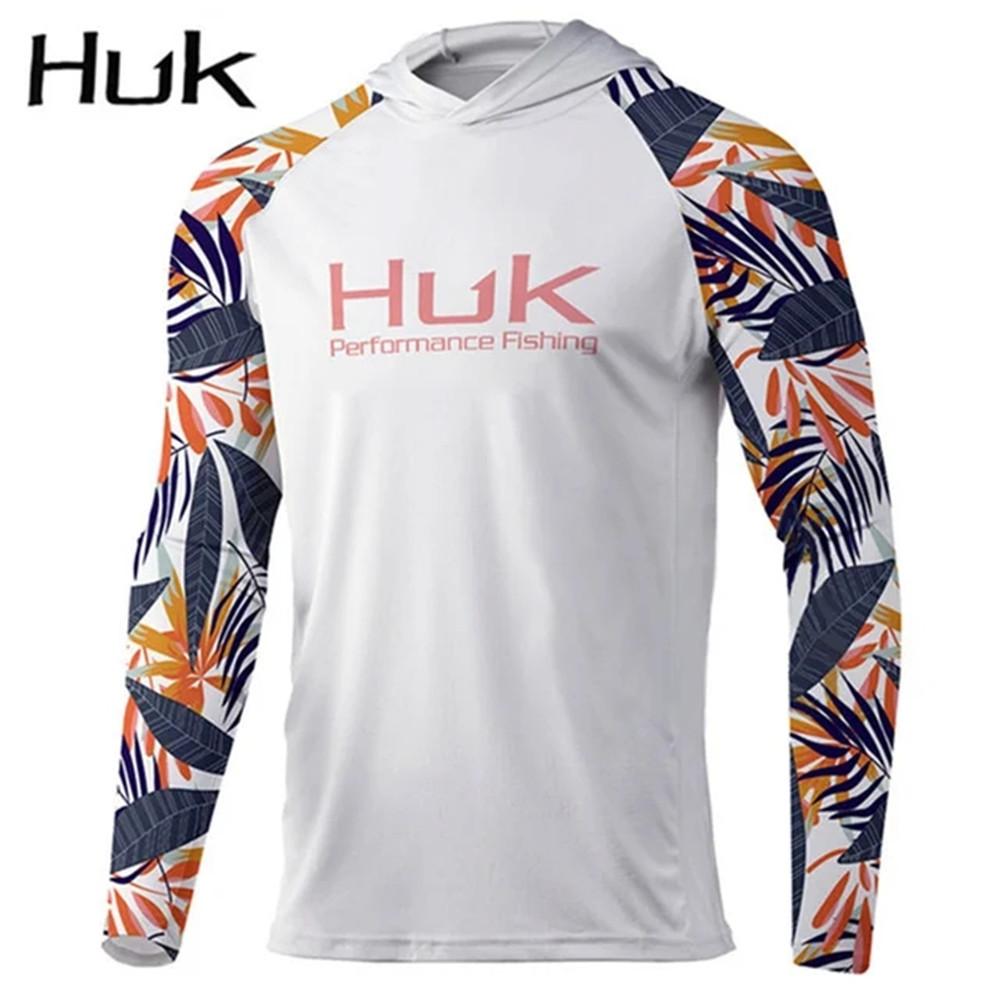 HUK fishing suit men's summer upf + 50 ice silk breathable and quick-drying fishing hooded long-sleeved Luya fishing suit