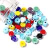 10pcs/lot 9mm Flat Round Lampwork Beads Colorful Evil Eye Loose Spacer Glass Beads For DIY Fashion Bracelet Earrings Accessories