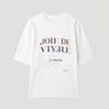 Shezmiss LeTTering Round Neck ShorT Sleeve T shirT swjTsp12080 Ow