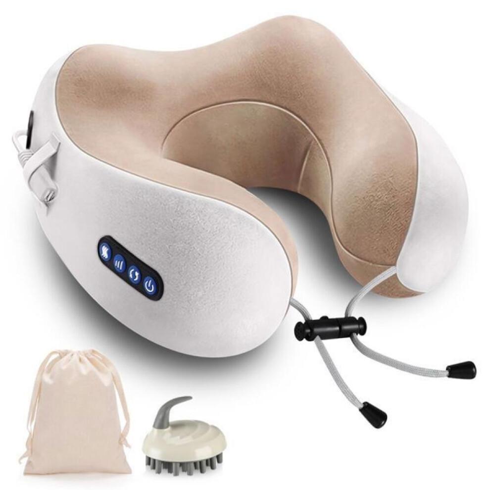 Draadloze nek- en cervicale massager, elektrisch massagekussen met USB-oplaadfunctie, shiatsu-massage en verwarmingsfunctie.