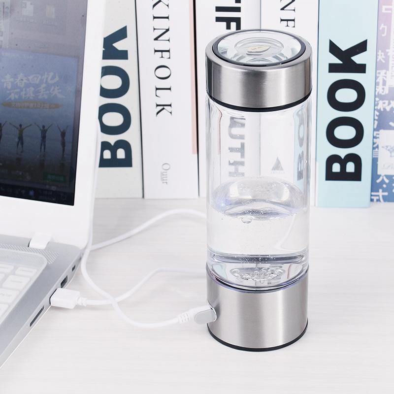 Health Rich Hydrogen Generator Water Bottle Outdoor Usb Charging Ionizer Cup
