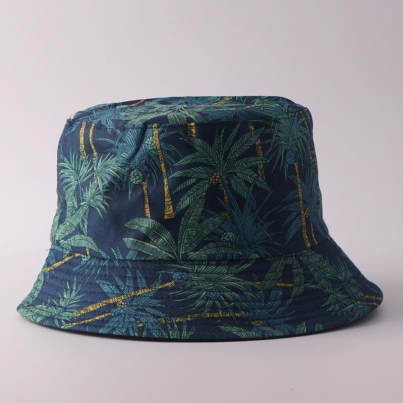Digital printing small edge bucket hat spring and summer double-sided can wear outdoor sunshade basin hat spot