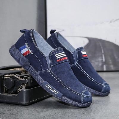 Fashion Fashion Men Canvas Shoes Male Summer Casual Denim Shoes Mens Vulcanize Sneakers Slip On Loafers Driving Moccasin Chaussure Homme
