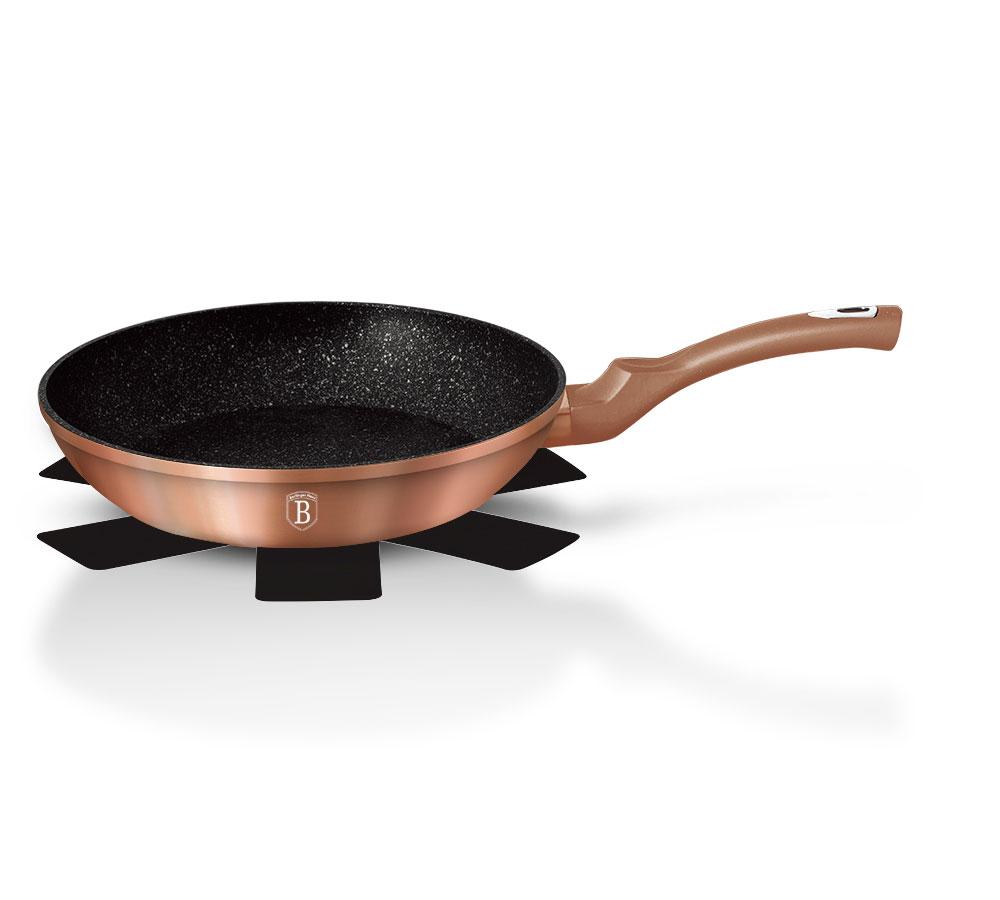Patelnia z powłoką granitową 20cm BERLINGER HAUS Metallic Rosegold Line BH-1508NPR