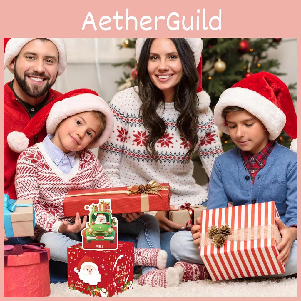 Red Santa Claus Pattern Paper Gift Box For Christmas Gifting And Celebrations