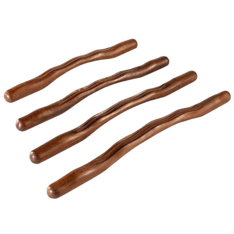 Sandalwood Whole Body Massage Rod: Universal Relief Stick for Tendons, Meridians, and Back Massage.