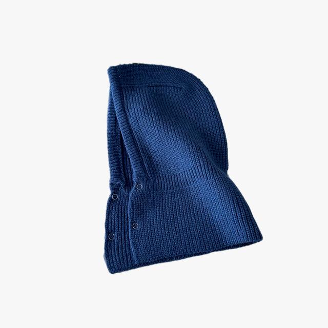Balaclava Korean Fashion Autumn and Winter Red Knitted Hat Fashionable Warm Head Hat Wool Hat Neck Protection