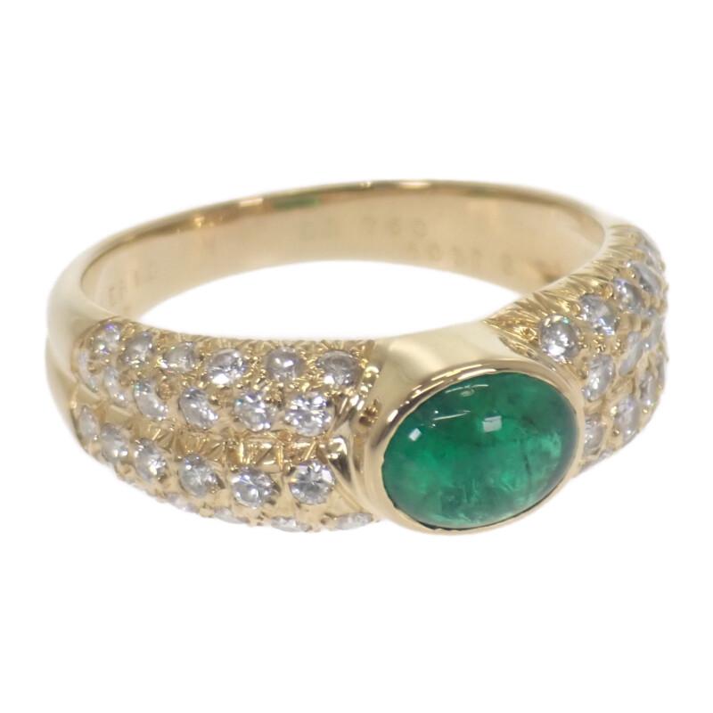 other  #14(JP Size) ring green K18 yellow gold Women