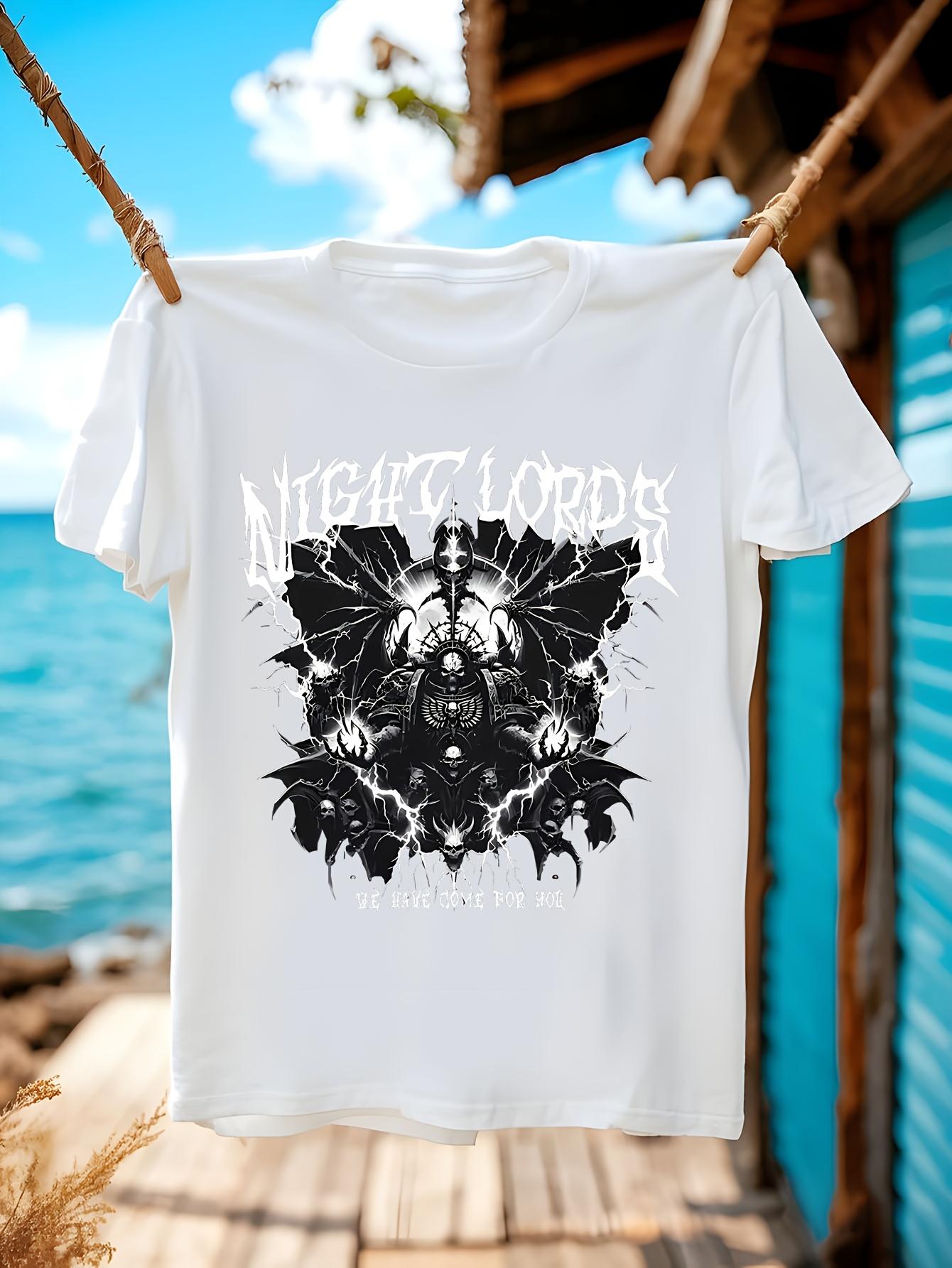 Heavy Metal Band Tee - Night Lords Gothic Graphic Tshirt ... S