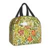 William Morris Compton Floral Pattern Lunch Box for Women Multifunction Cooler Thermal Food Insulated Lunch Bag Office Work