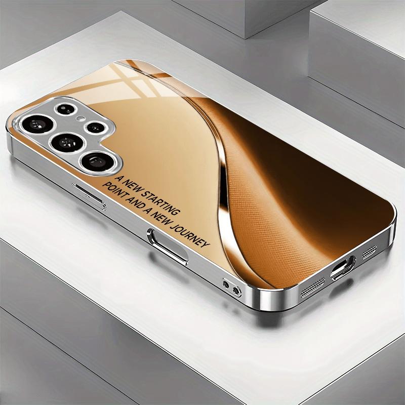 Gradient color flow design glass phone case suitable for Samsung Galaxy S26 S25 S24 S23 S22 S21 S20 FE Ultra Plus anti scratch