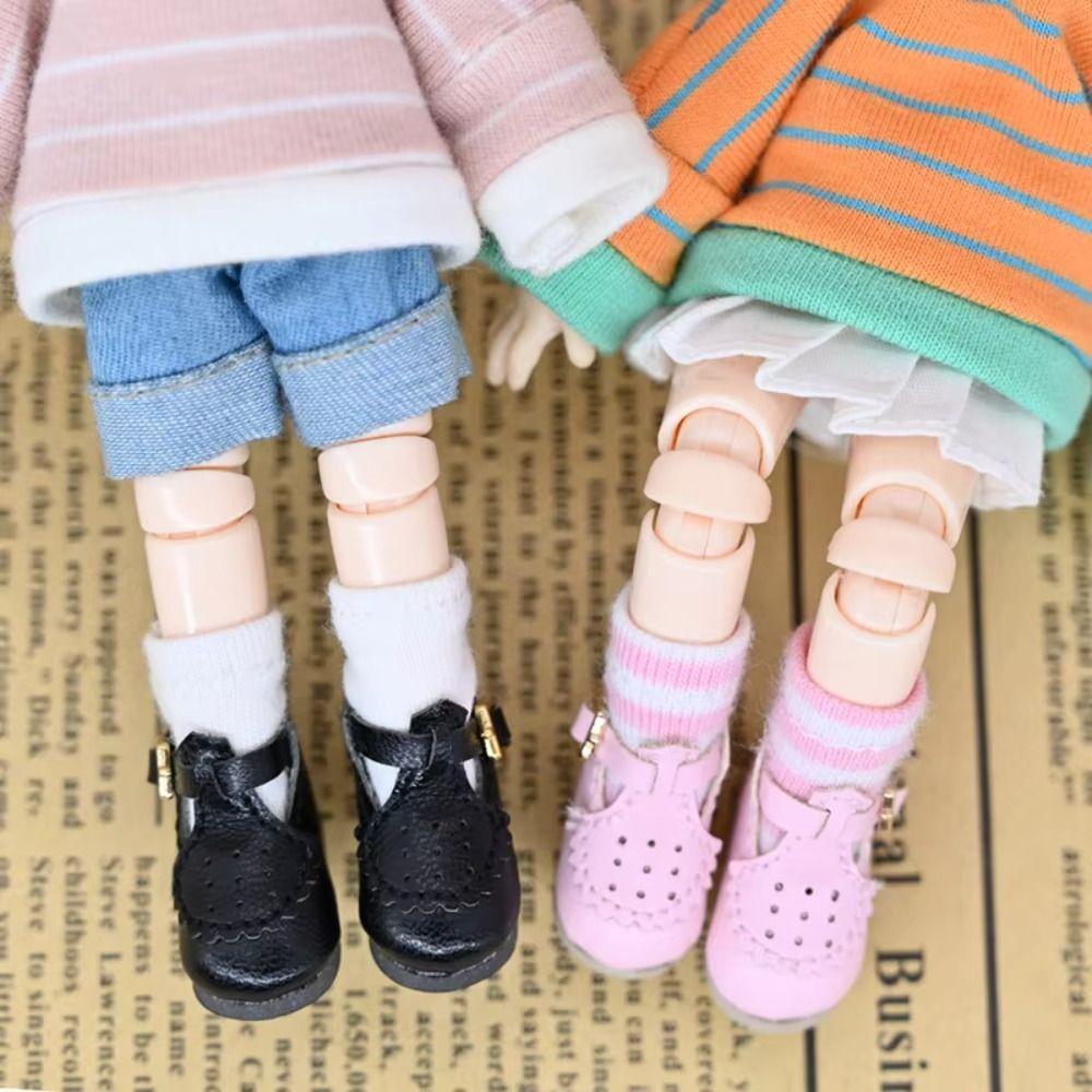 1 Pair T-Back 1/12 Bjd Doll Shoes Cute 1/12 Bjd Casual Shoes Obitsu 11 Doll Shoes  Children