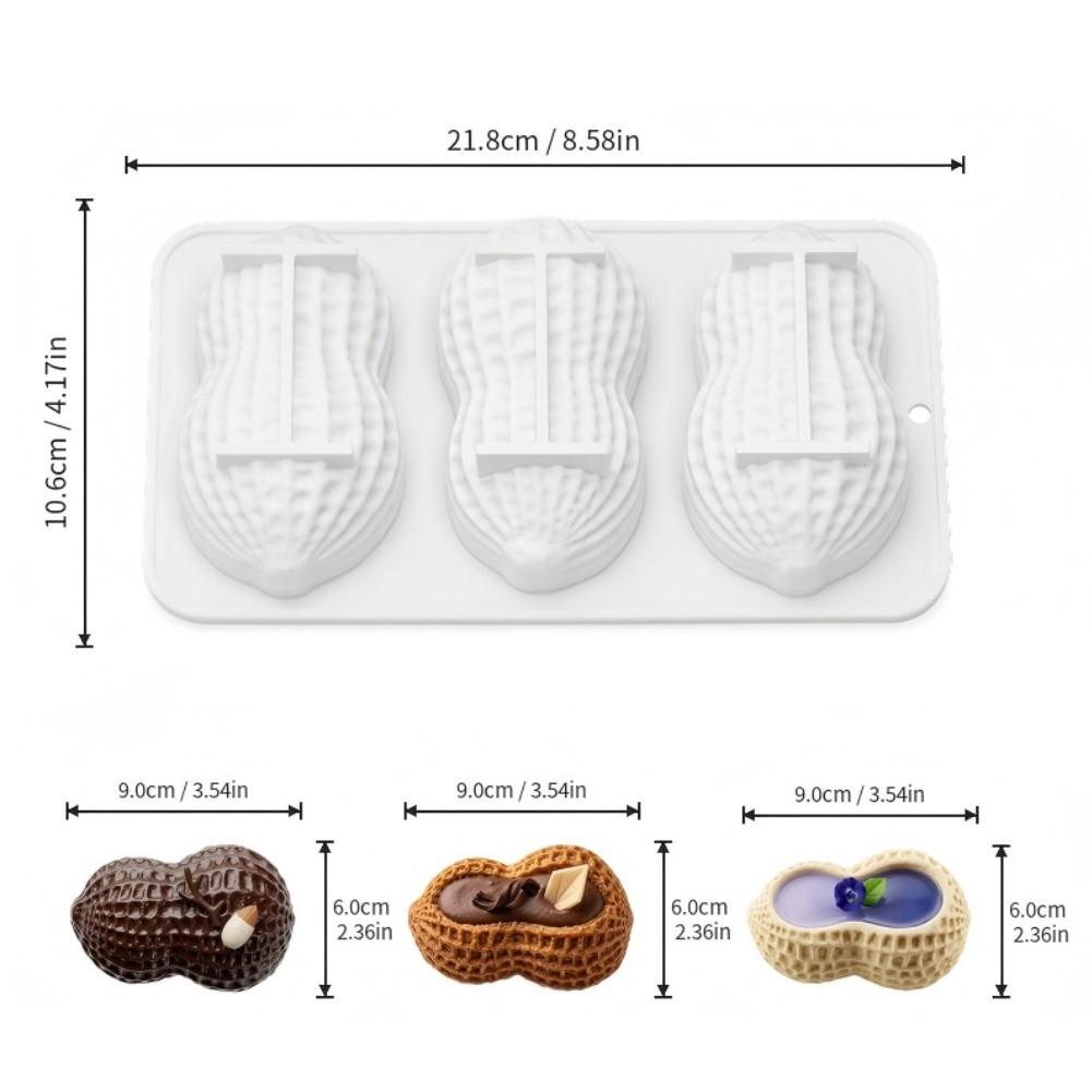 8 Inch Silicone Chocolate Peanut Shape for Home and Professional Use