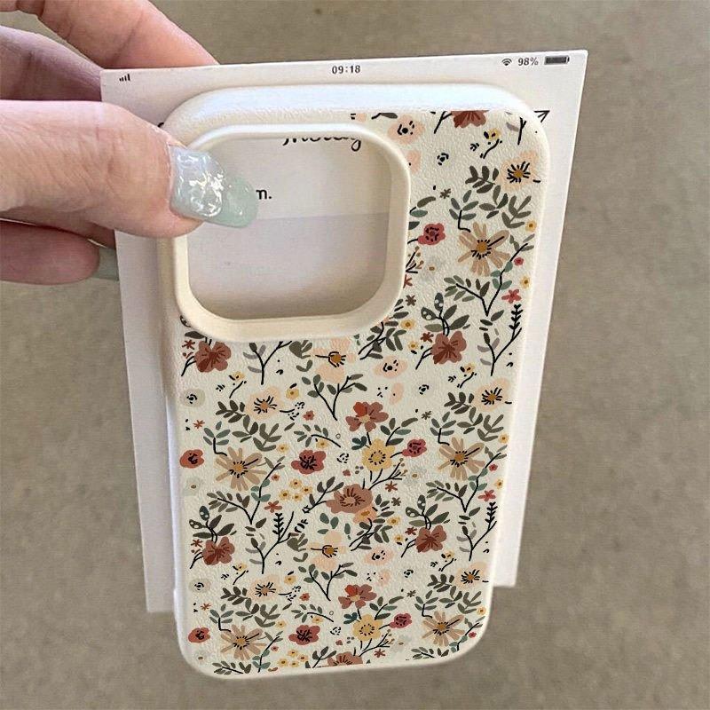 Retro-Blumenmuster-Handyhülle, geeignet für iPhone 17, 16, 15, Plus, Pro, Max Serie - geeignet für die Verwendung als Geschenk