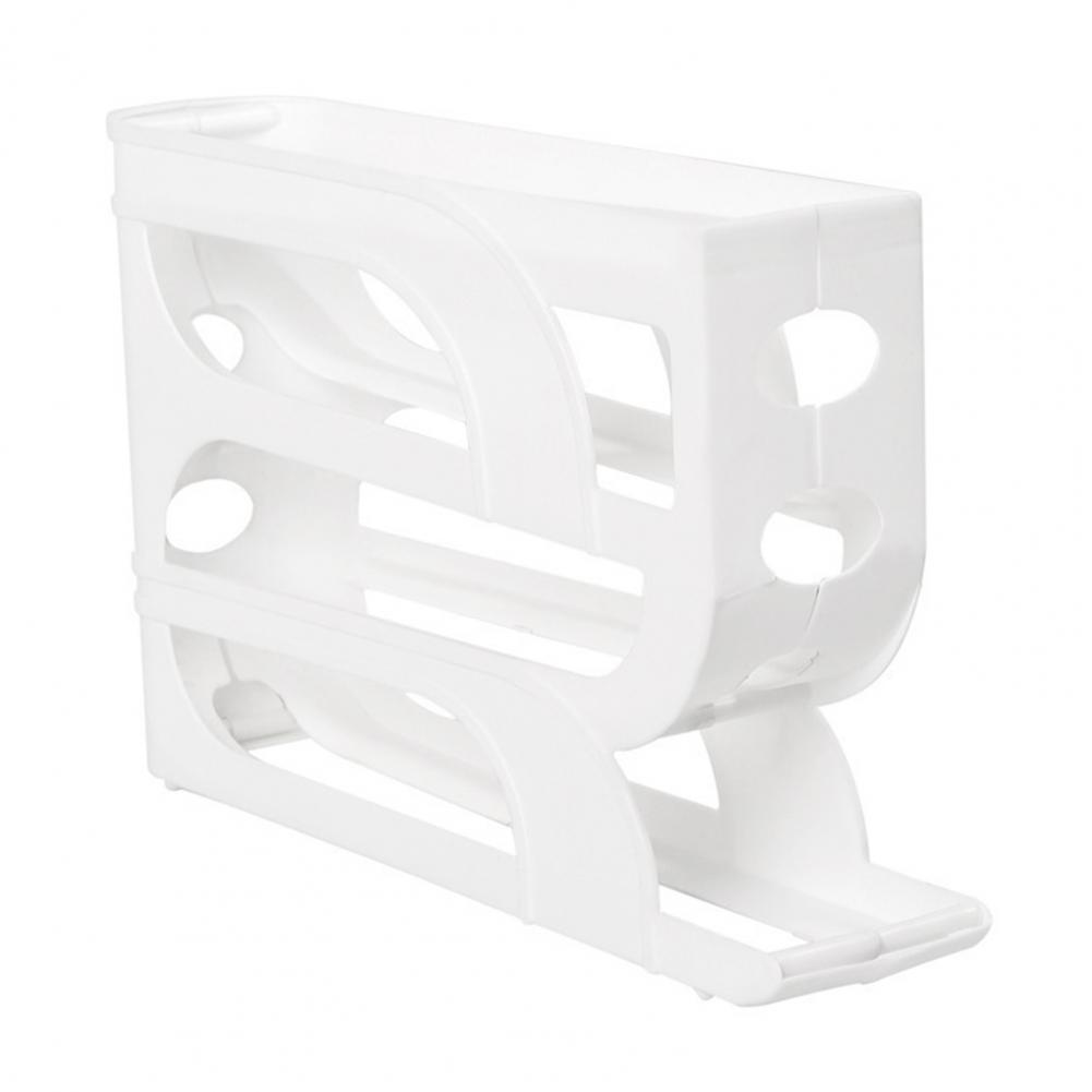Egg Storage Box Auto Rolling Egg Container Auto Rolling Egg Holder for Fridge 4-tier Space-saving Dispenser Organizer