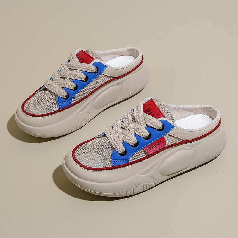 

Летние новые полые маленькие белые туфли женские студенческие толстоподошвенные универсальные повседневные полушлепанцы женские туфли J 40