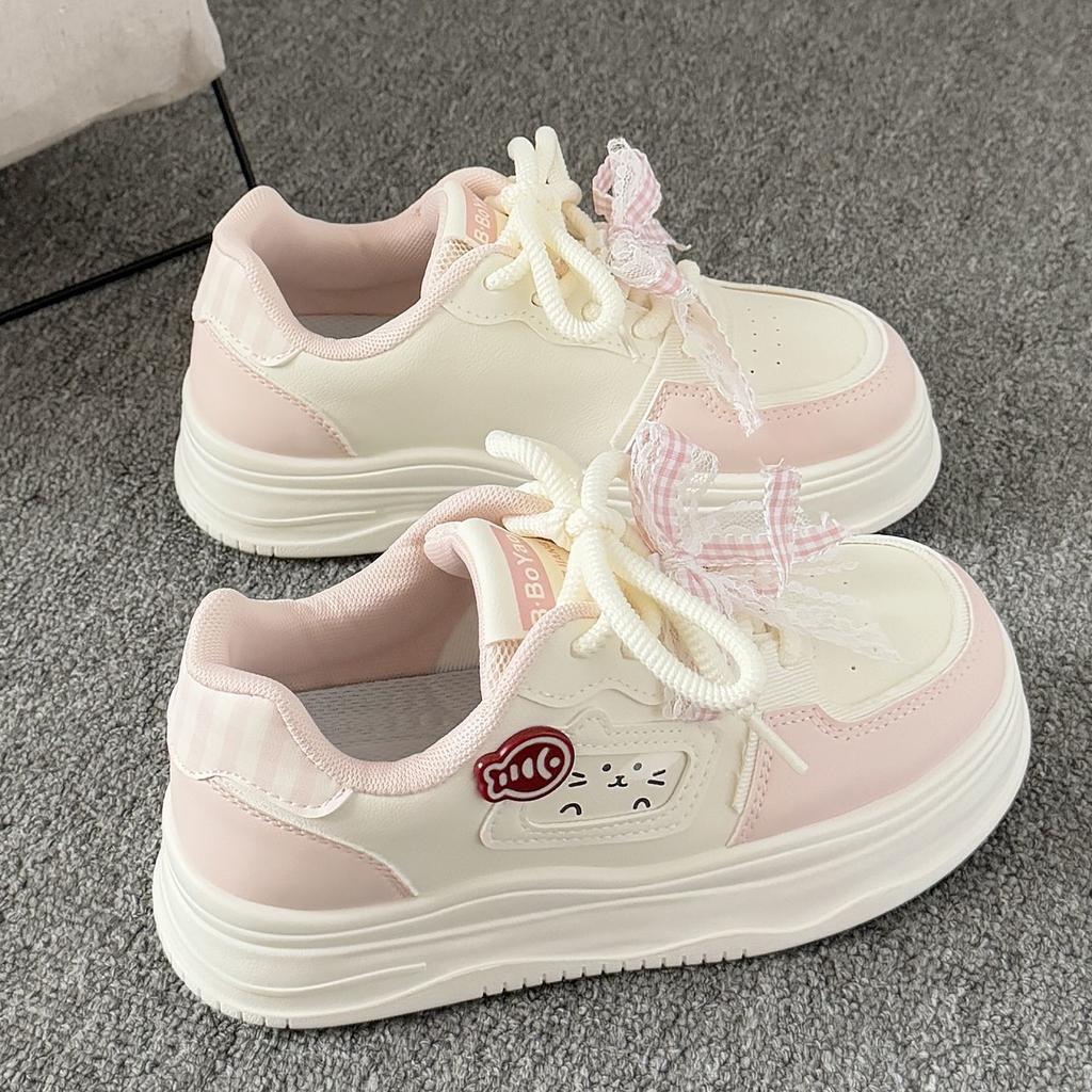 School season women's new cute versatile ins thick baseplate shoes niche non-collision shoes