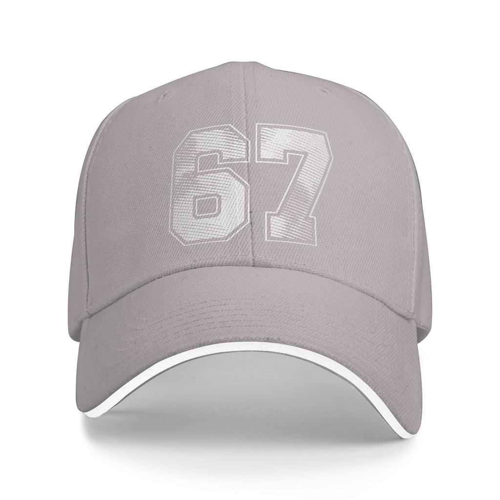 Casquette de Baseball Casual d'Été 67 Numéro de Sport Blanc Grunge Randonnée Pêche Hip Hop Casquettes Pour Unisexe Hommes Soleil Streetwear Casquettes de Baseball