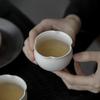 100ml Retro Gras Asche Glas Teetasse Blumenmund Meistertasse Handgefertigte Teeschale Kleine Riechschale Chazhan Kung Fu Teegeschirr