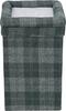 Fujiboeki Pet House/Pet Bed, 2-Room, 40cm Wide X 40cm Deep X 65cm High, Gray, Checkered Pattern, for Dogs and Cats, with Roof Bed, 53720, Small