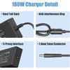130W 180W Power Adapter for Dell WD19 WD19S WD19TB WD19TBS K20A Docking Station, Dell WD15 Monitor Dock K17A001, Dell G7 G5 G3 Gaming Laptop Charger