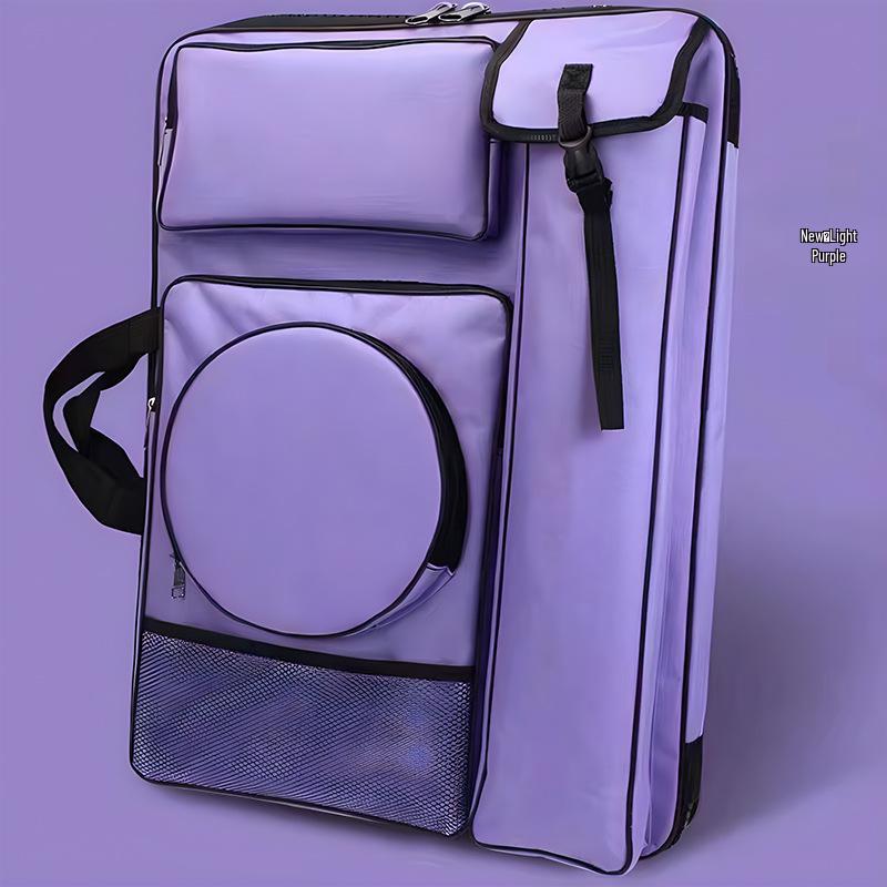 4K Multifunctional Waterproof Art Backpack - Large Zipper, Multi-Color Sketching & Drawing Board Bag