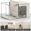 Stackable Foldable Storage Bins with Dividers Clear Window Dual Zipper Handles Clothing Linens Organizing Seasonal Wear